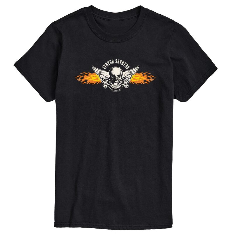 アニメキャラクター レディース トップス Tシャツ トール グラフィック Licensed Character Big & Tallynyrd Skynyrd Skull Flames Graphic Tee Black ブラック