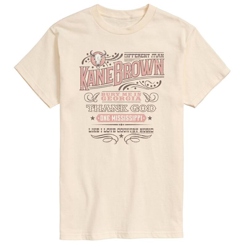 アニメキャラクター レディース トップス Tシャツ トール グラフィック Licensed Character Big & Tall Kane Brown Different Man Graphic Tee Cream クリーム｜ReVida 店