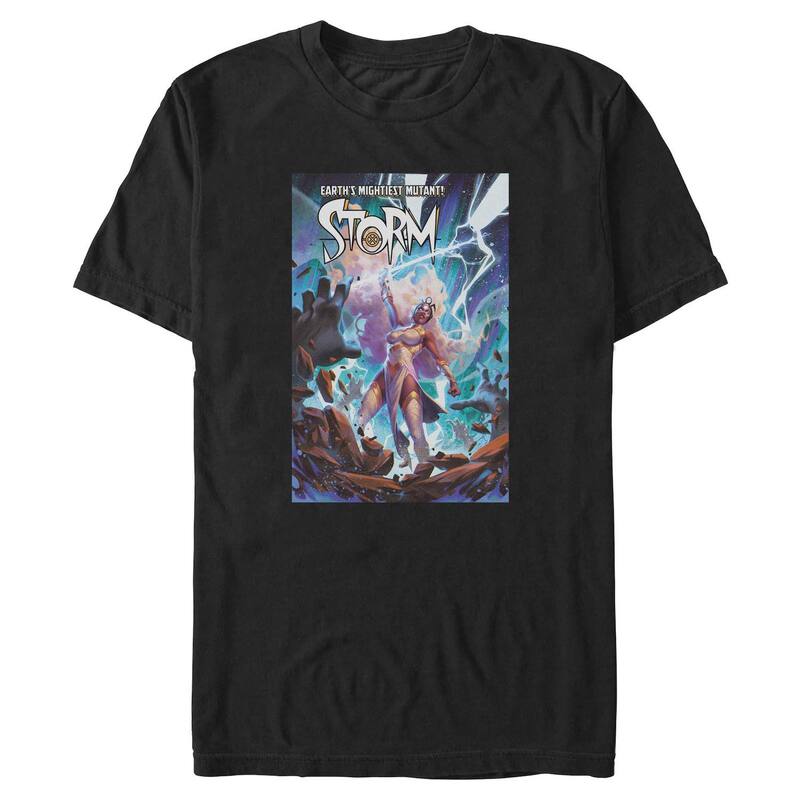 アニメキャラクター レディース トップス Tシャツ トール グラフィック Licensed Character Big & Tall Marvel X-Men Storm Graphic Tee Black ブラック|ReVida 店