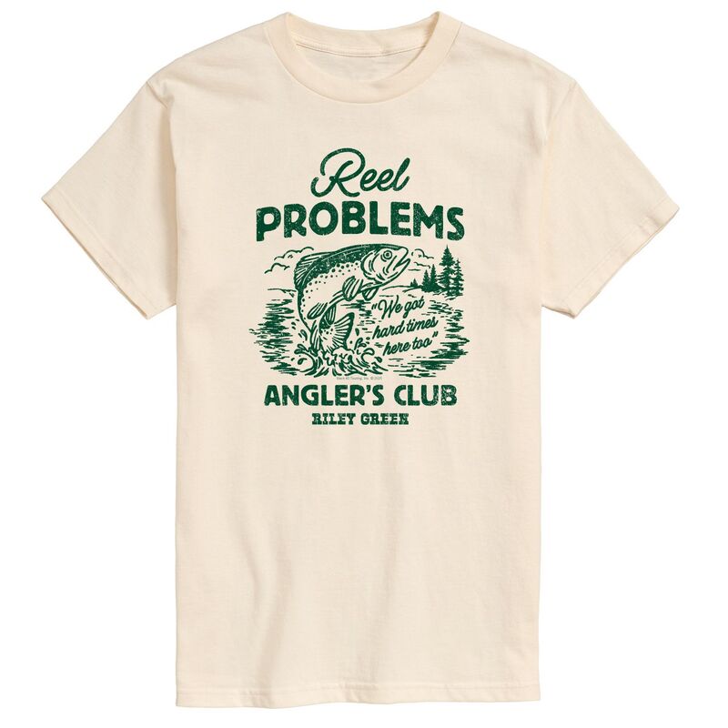 アニメキャラクター レディース トップス Tシャツ グラフィック Licensed Character Men's Riley Green Reel Problems Angler's Club Graphic Tee Cream クリーム