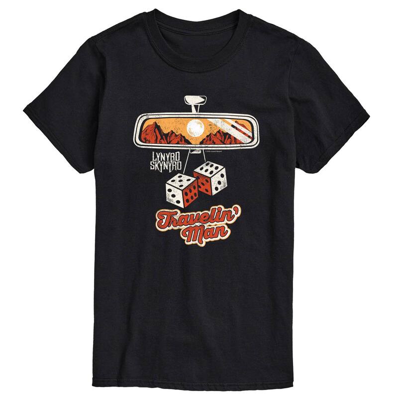 アニメキャラクター レディース トップス Tシャツ グラフィック Licensed Character Men's Lynyrd Skynyrd Travelin' Man Graphic Tee Black ブラック