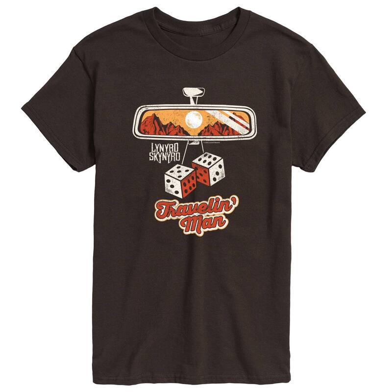 アニメキャラクター レディース トップス Tシャツ グラフィック Licensed Character Men's Lynyrd Skynyrd Travelin' Man Graphic Tee Dark Brown ブラウン|ReVida 店