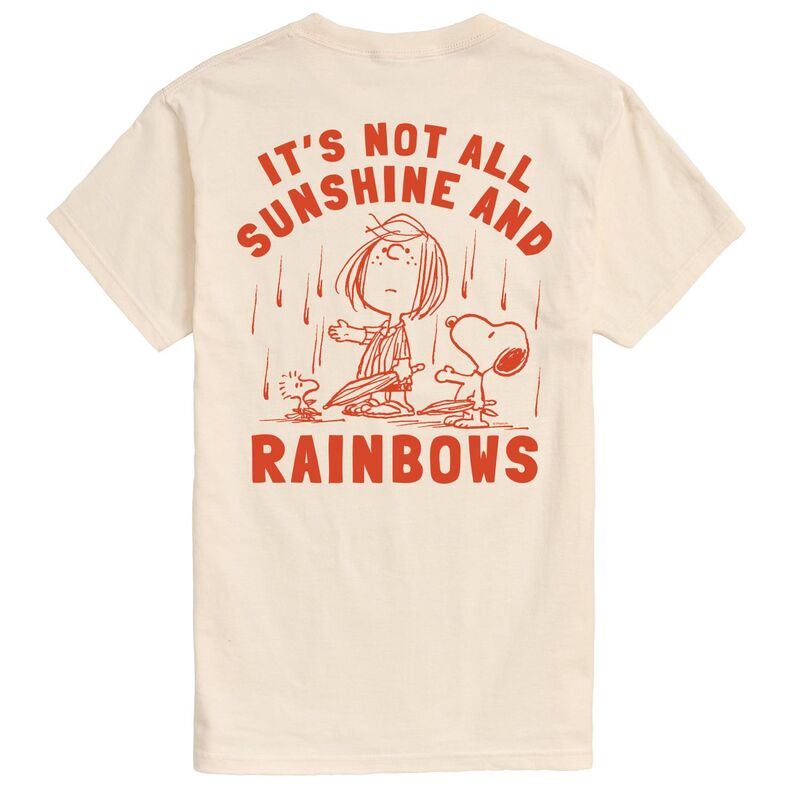 アニメキャラクター レディース トップス Tシャツ トール グラフィック Licensed Character Big & Tall Peanuts It's Not All Sunshine and Rainbows Graphic Tee Cream クリーム｜ReVida 店 7,650円