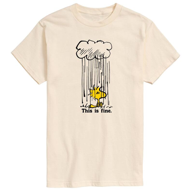 アニメキャラクター レディース トップス Tシャツ トール グラフィック Licensed Character Big & Tall Peanuts Woodstock This Fine Graphic Tee Cream クリーム|ReVida 店