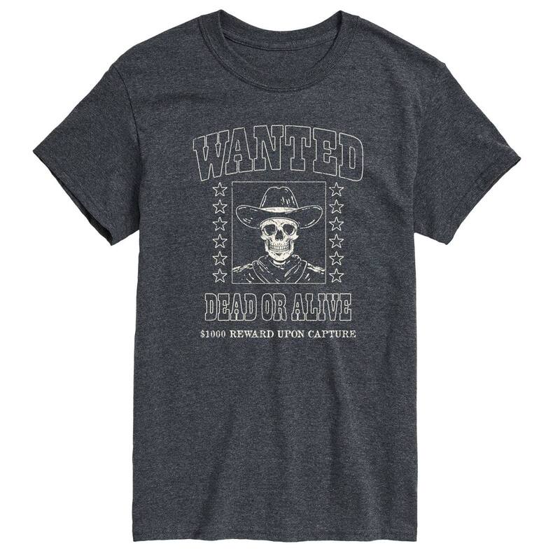 アニメキャラクター レディース トップス Tシャツ グラフィック Licensed Character Men'skeleton Wantedead Or Alive Graphic Tee Heather Charcoal チャコール｜ReVida 店