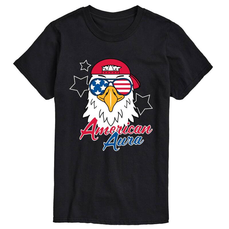 アニメキャラクター レディース トップス Tシャツ トール グラフィック Licensed Character Big & Tall American Aura Bald Eagle Graphic Tee Black ブラック