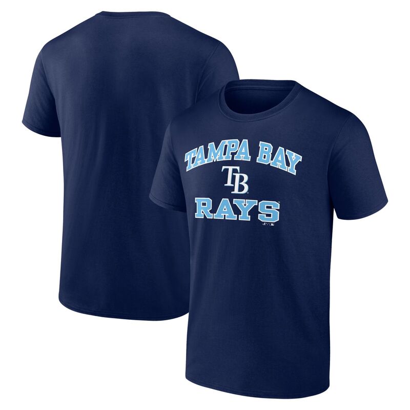 アンブランデッド レディース トップス Tシャツ ロゴ Unbranded Men's Logo Athletic Navy Tampa Bay Rays Heart and Soul T-Shirt Ray Navy ネイビー