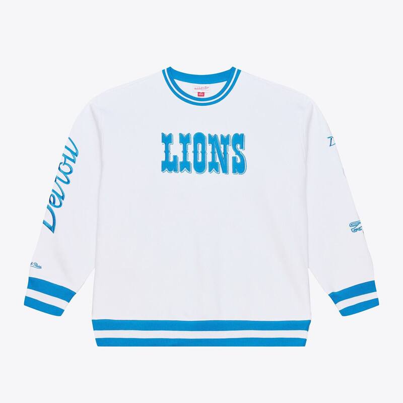 ミッチェル\u0026ネス レディース トップス ティーシャツ 流汗 フリース Men\u0027s Mitchell \u0026 Ness White Detroit Lions Arctic Fleece Sweatshirt Lns White 白いこと トップス-レディースファッション