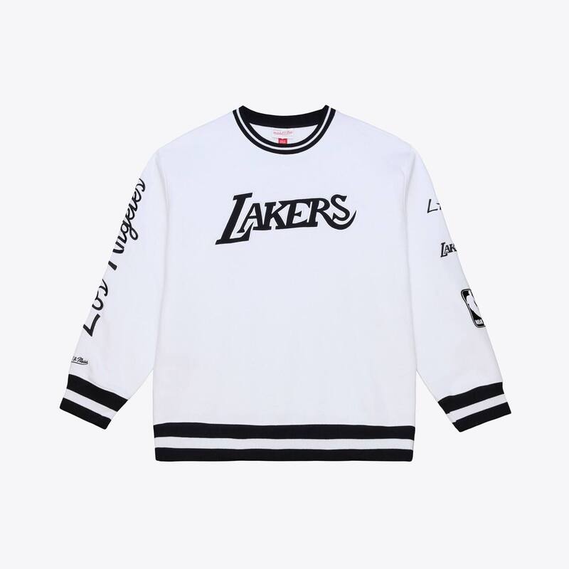 ミッチェル&ネス レディース トップス Tシャツ スウェット フリース Men's Mitchell & Ness White Los Angeles Lakers Arctic Fleece Sweatshirt Lak White ホワイト|ReVida 店