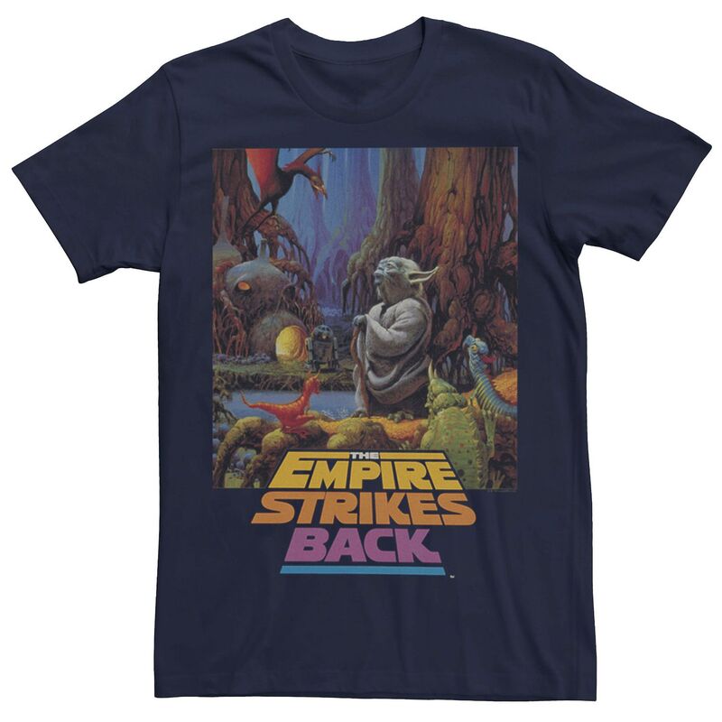 スター ウォーズ レディース トップス Tシャツ エンパイア Men'star Wars Thempire Strikes Back Yoda Portraitee Navy ネイビー