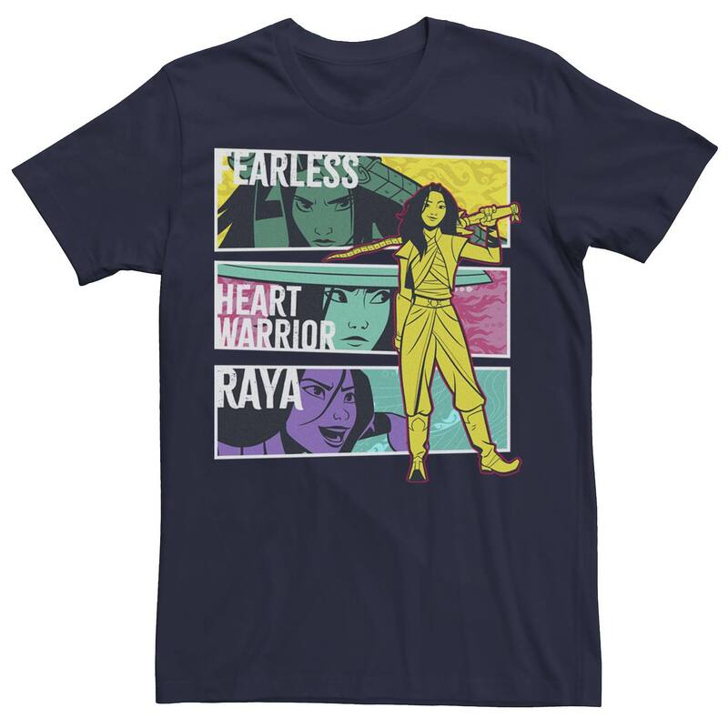 ディズニー レディース トップス Tシャツ Disney's Rayand The Last Dragon Raya Comic Pane Men's Tee Navy ネイビー