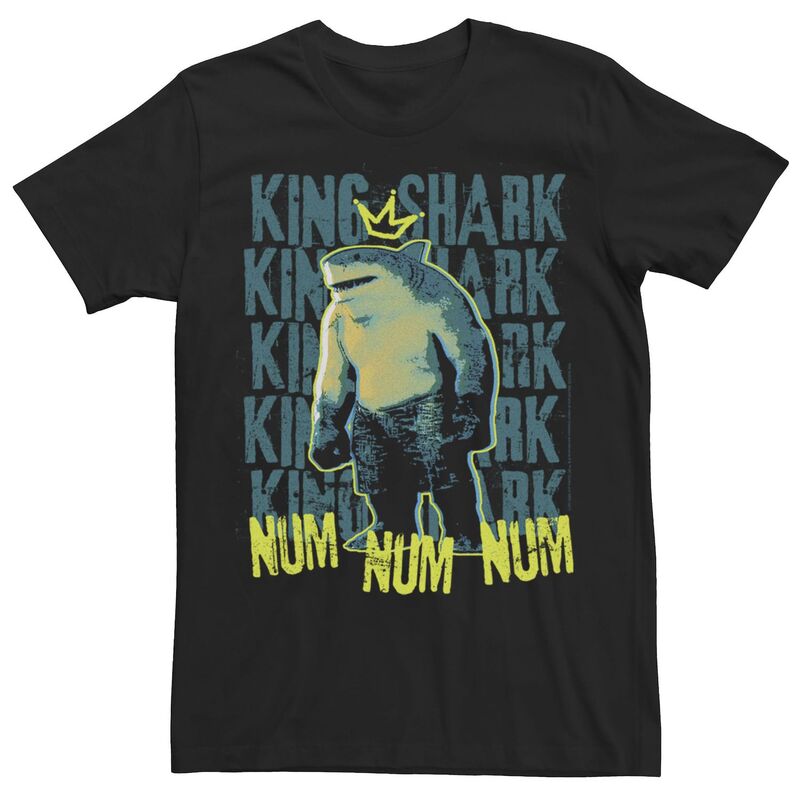 アニメキャラクター レディース トップス Tシャツ Licensed Character Men's The Suicide Squad King Shark Word Stack Tee Black ブラック