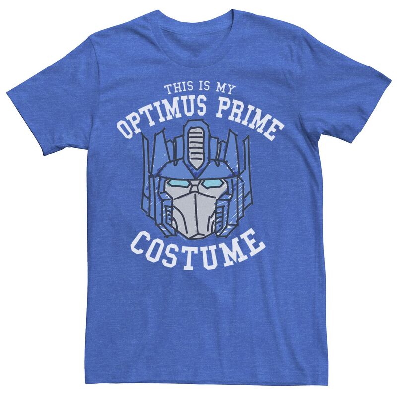 アニメキャラクター レディース トップス Tシャツ Licensed Character Men's Transformers Halloween This My Optimus Prime Costume Tee Royal Heather ヘザー