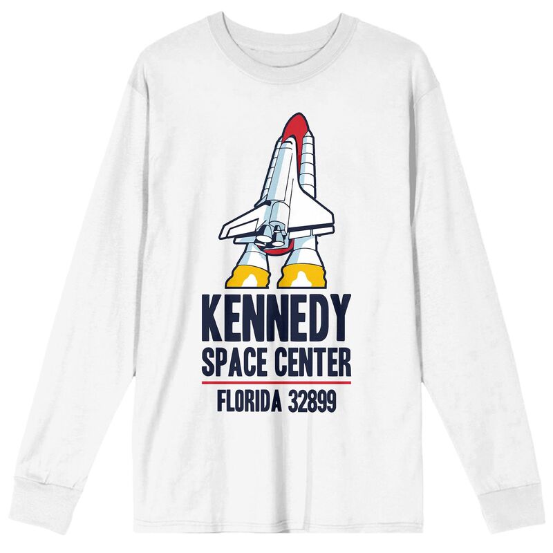 アニメキャラクター レディース トップス Tシャツ Licensed Character Men\u0027s NASA Kennedy Spacenter Tee White ホワイト Tシャツ・カットソー-トップス