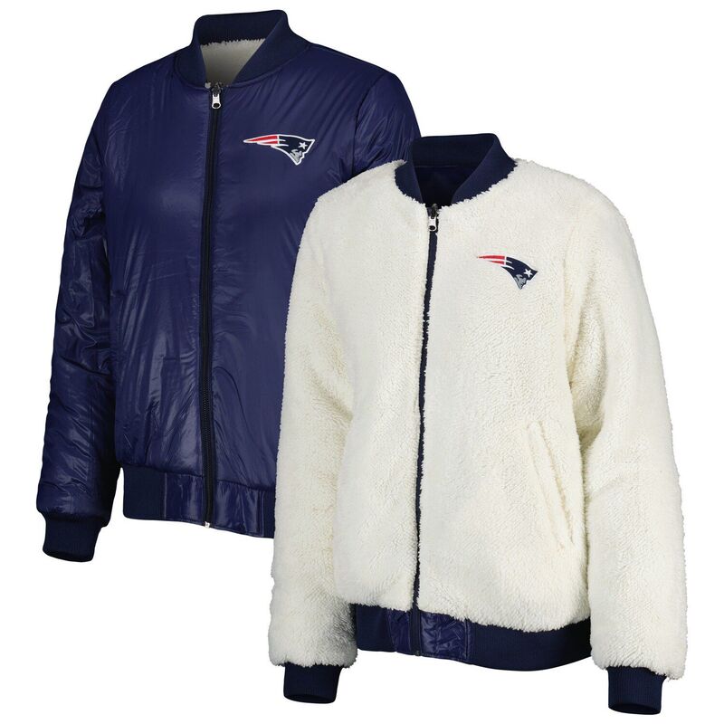 ジースリー フォーハー バイ カール バンクス レディース アウター ジャケット・ブルゾン Women's G-III 4Her by Carl Banks Oatmeal/Navy New England Patriotswitchback Reversible Full-Zip Jacket Pat Multi マルチカラー