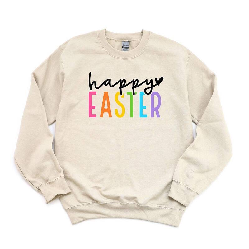 Simply Sage Market レディース トップス プルオーバー 汗水 Simply Sage Market Happy Easter Colorful Sweatshirt Dust