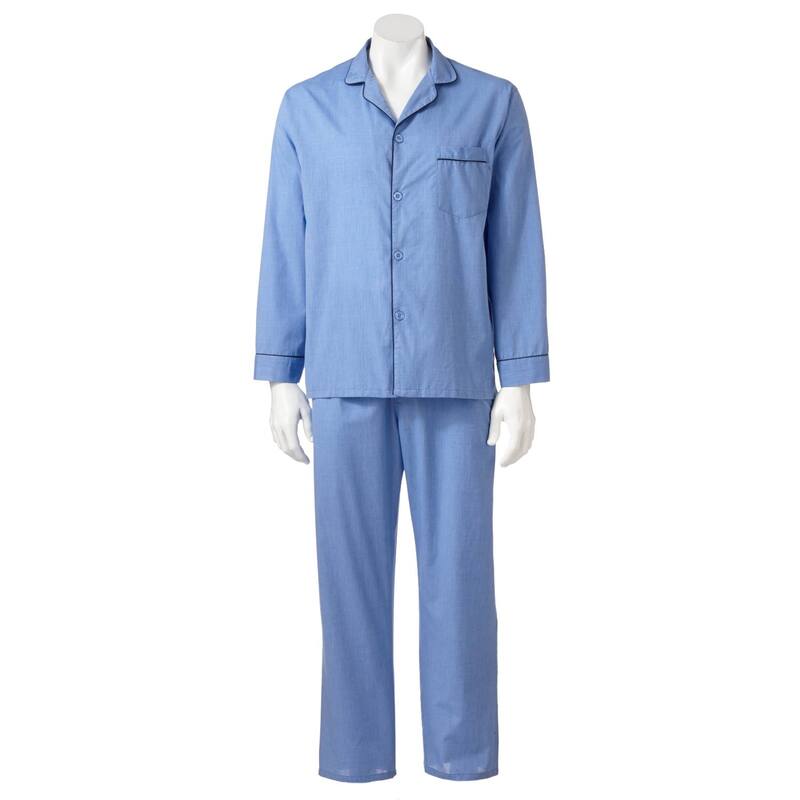 ヘインズ レディース アンダーウェア ナイトウェア Men's Hanes Classics Pajama Set Solid Blue ブルー