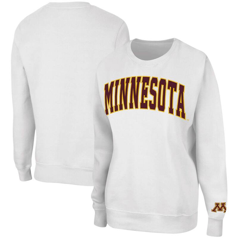 円形劇場 レディース トップス プルオーバー 汗水 Women\u0027s Colosseum White Minnesota Golden Gophers Campanile Pullover Sweatshirt Min White 白いこと