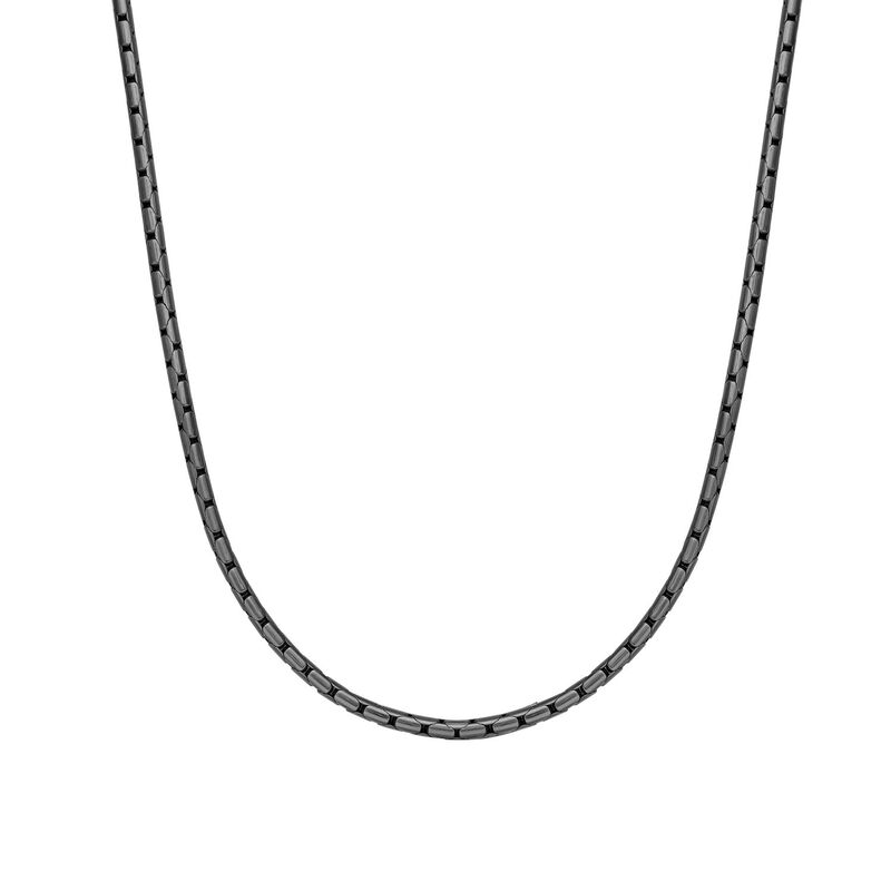 リンクス レディース アクセサリー ネックレス・チョーカー・ペンダントトップ Tシャツ レース LYNX Stainlessteel 4mm Snake Gray Ion-Plated Men's Necklace Stainless グレー