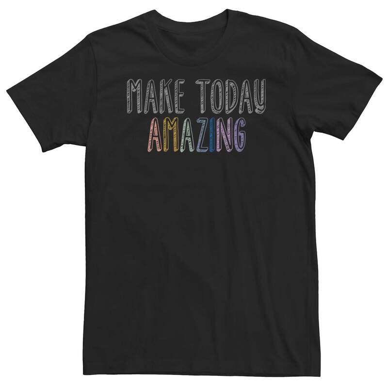アニメキャラクター レディース トップス Tシャツ トール Licensed Character Big & Tall Fifth Sun Make Today Amazing Doodle Tee Black ブラック