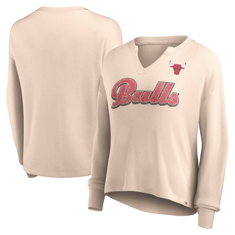 アンブランデッド レディース トップス Tシャツ Unbranded Women's Fanatics Branded Tan Chicago Bulls Go For It Long Sleeve Notch Neck T-Shirt Bul Multi マルチカラー