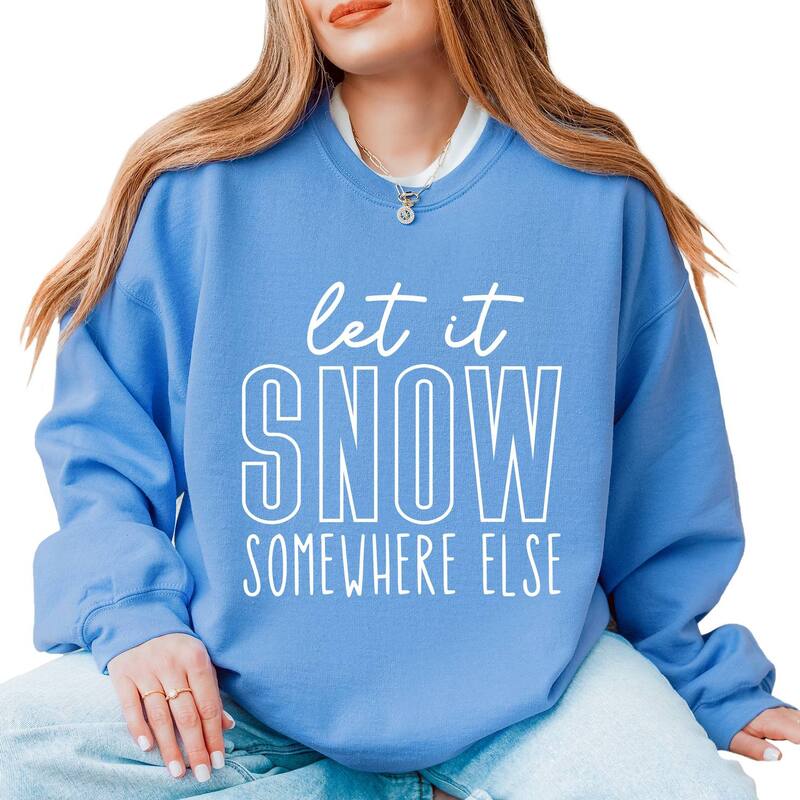 Simply Sage Market レディース トップス Tシャツ スウェット Simply Sage Market Let It Snow Somewhere Block Sweatshirt Carolina セージ