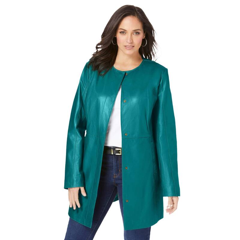 ジェシカロンドン レディース アウター ジャケット・ブルゾン プラスサイズ ブレザー Jessica London Women's Plusize Leather Blazer Midnight Violet バイオレット|ReVida 店
