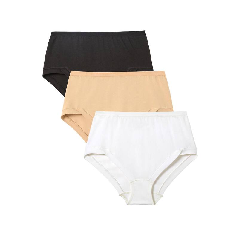 コンフォート より分ける レディース アンダー御召しもの ズボン下 つけ加える大きさ Comfort Choice Plusize 3-Pack Comfort Leg Brief Basic Pack