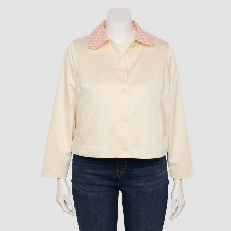 LC Lauren Conrad レディース アウター ジャケット・ブルゾン プラスサイズ クロップド Plusize LC Lauren Conrad Cropped Jacket Lily Corsage｜ReVida 店