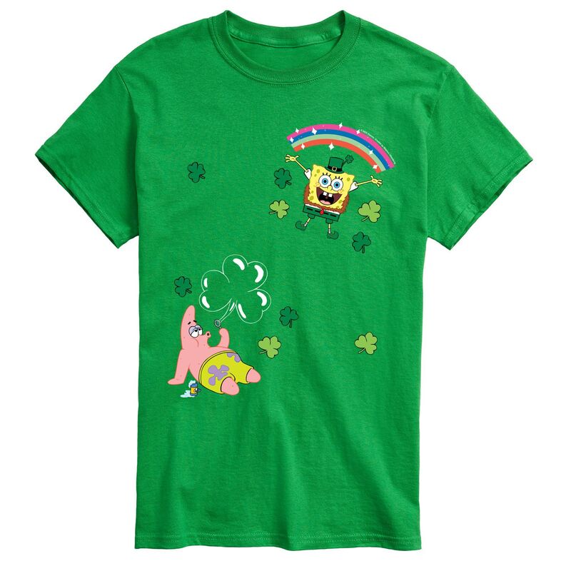 ニコロデオン レディース トップス Tシャツ パンツ グラフィック Nickelodeon Men'spongeBob SquarePantst. Patrick's Day Collage Graphic Tee Green グリーン