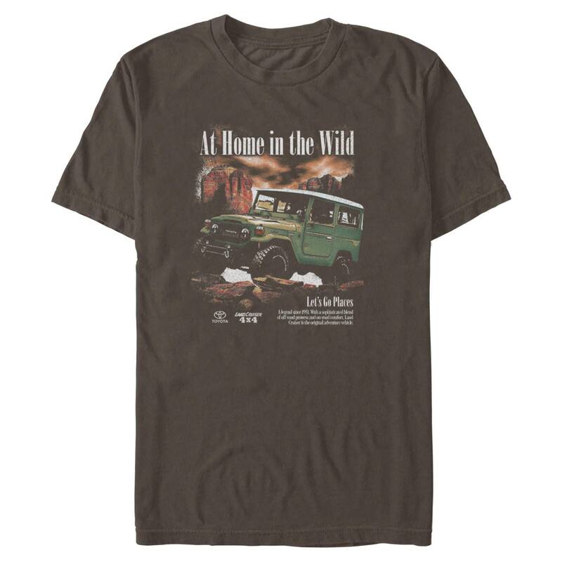 アニメキャラクター レディース トップス Tシャツ グラフィック Licensed Character Men's Toyota Land Cruiser Graphic Tee Brown ブラウン