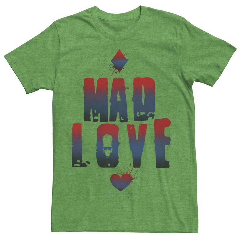 アニメキャラクター レディース トップス Tシャツ Licensed Character Men's DComics Batman Harley Quinn And Joker Mad Love Textee Kelly Heather ヘザー