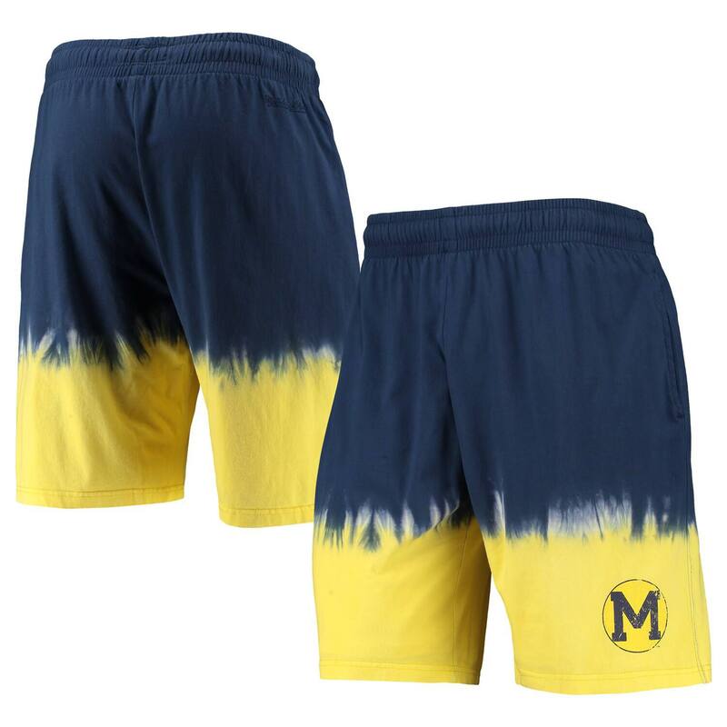 アンブランデッド レディース ボトムス ハーフパンツ・ショーツ ショートパンツ Unbranded Men's Mitchell & Ness Navy/Gold Michigan Wolverines Tie-Dye Shorts Mic Navy ネイビー