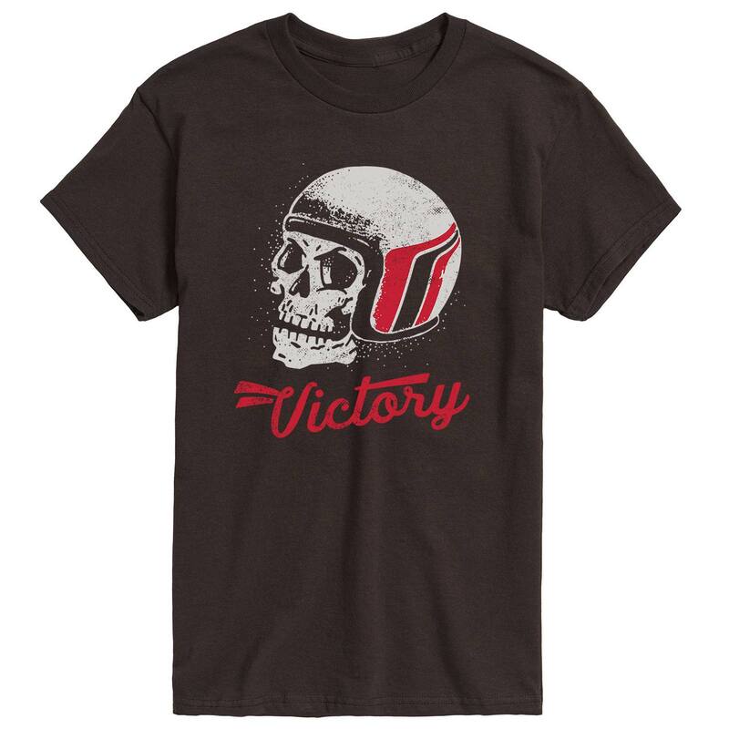 アニメキャラクター レディース トップス Tシャツ Licensed Character Men's Victory Skull Helmetee Brown ブラウン