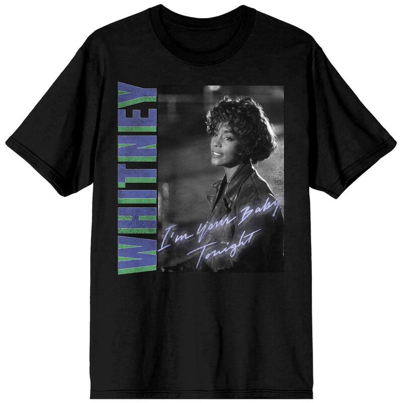 アニメキャラクター レディース トップス Tシャツ グラフィック Licensed Character Juniors' Whitney Houston Baby Graphic Tee Black ブラック