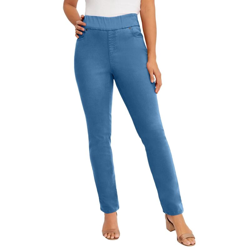 ジェシカロンドン レディース ボトムス デニムパンツ プラスサイズ Jessica London Women's Plusize Comfort Waistretch Denim Straight-Leg Jean Dusty Indigo インディゴ