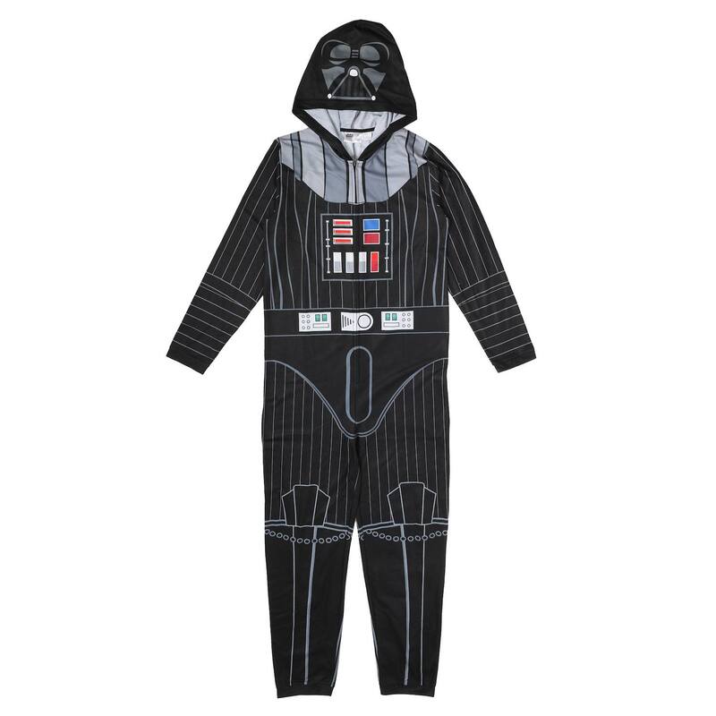 アニメキャラクター レディース アンダーウェア ナイトウェア Licensed Character Adult Star Wars Darth Vader Union Suit Black ブラック