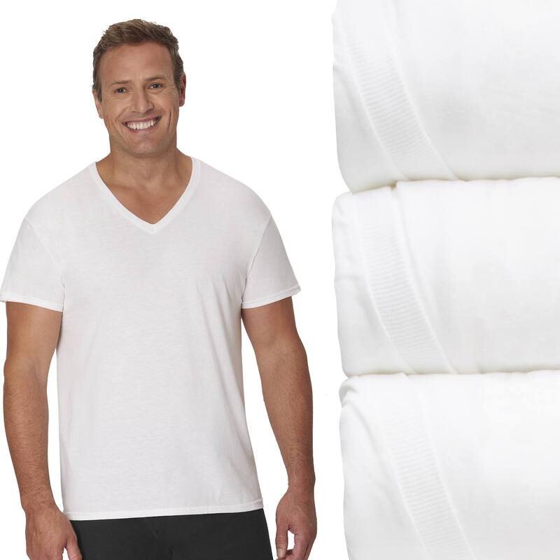 ヘインズ レディース トップス シャツ Vネック トール Big & Tall Hanes Ultimate 3-Pack ComfortSoft V-Neck Undershirts White ホワイト