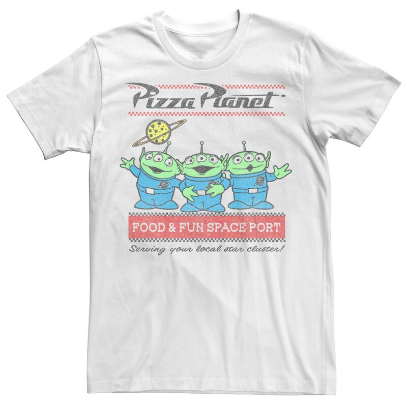 ディズニー ピクサー レディース トップス Tシャツ トール Disney / Pixar's Toy Story Big & Tall Pizza Planet Aliens Tee White ホワイト