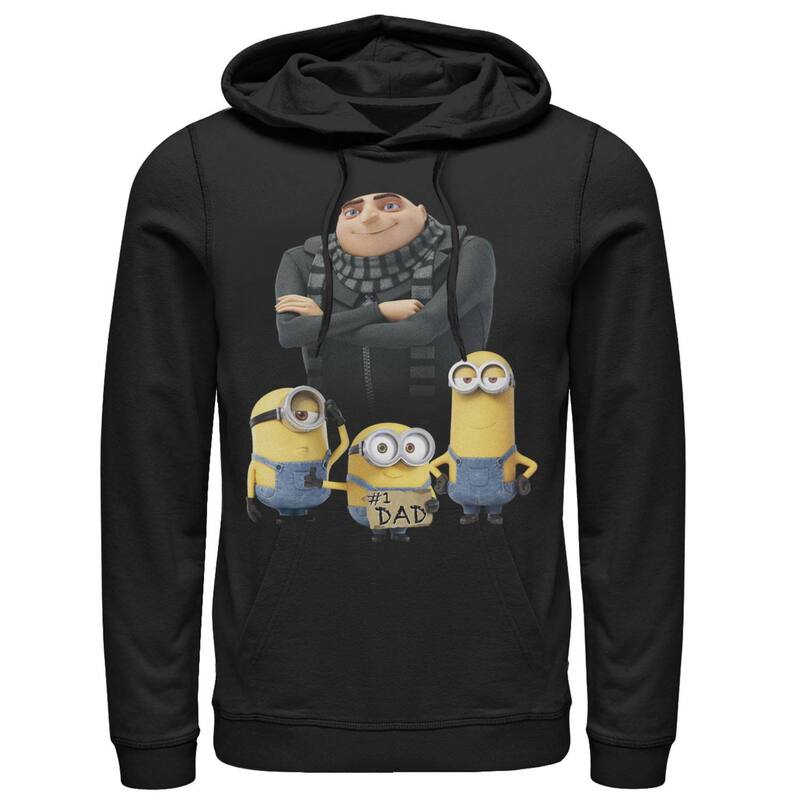 アニメキャラクター レディース トップス Tシャツ ミニ パーカー Licensed Character Men's Despicable Me Minions Count Dracula Portrait Hoodie Black ブラック