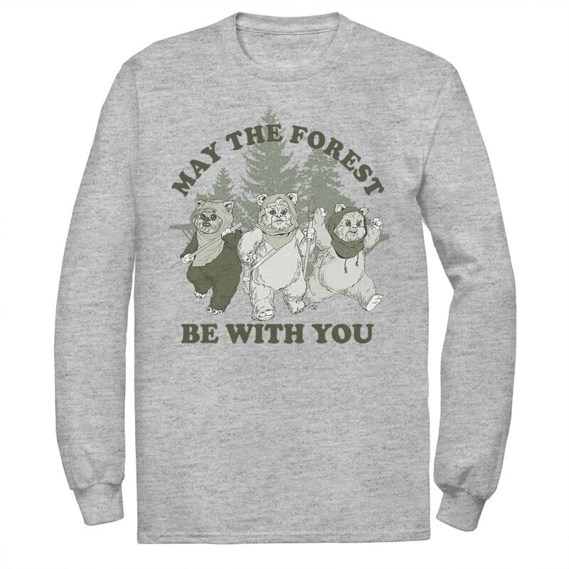 スター ウォーズ レディース トップス Tシャツ Disney'star Wars Men's The Forest Long Sleeve Tee Athletic Heather ヘザー