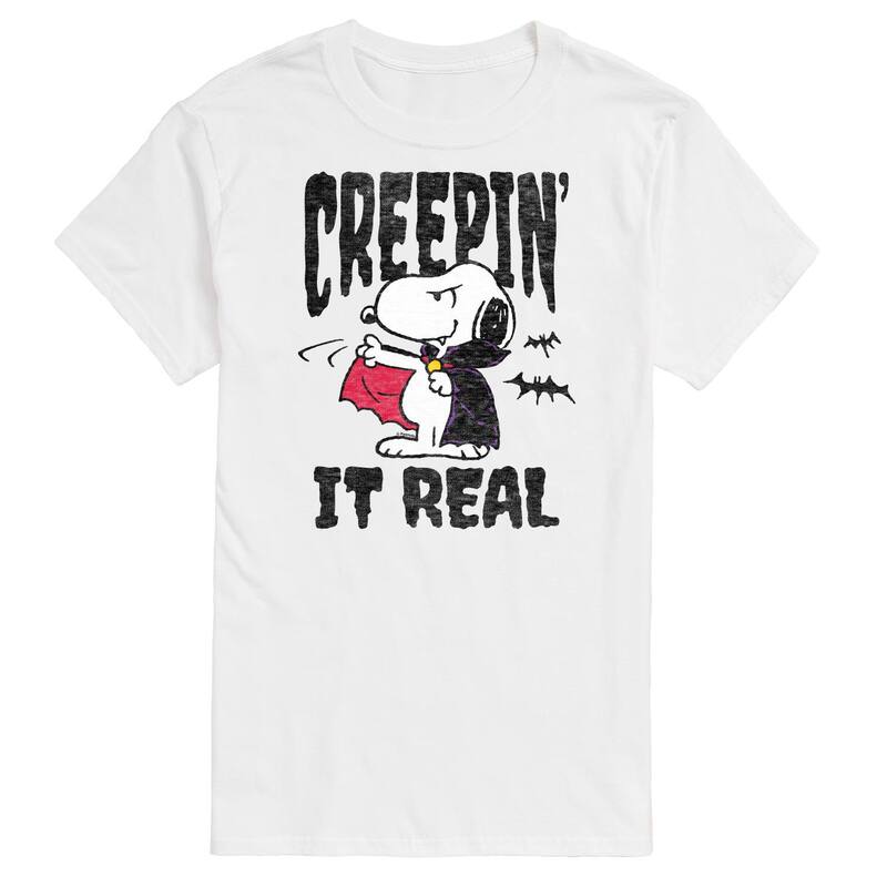 アニメキャラクター レディース トップス Tシャツ グラフィック Licensed Character Men's Peanutsnoopy Vampire Creepin' It Real Graphic Tee White ホワイト 6,920円
