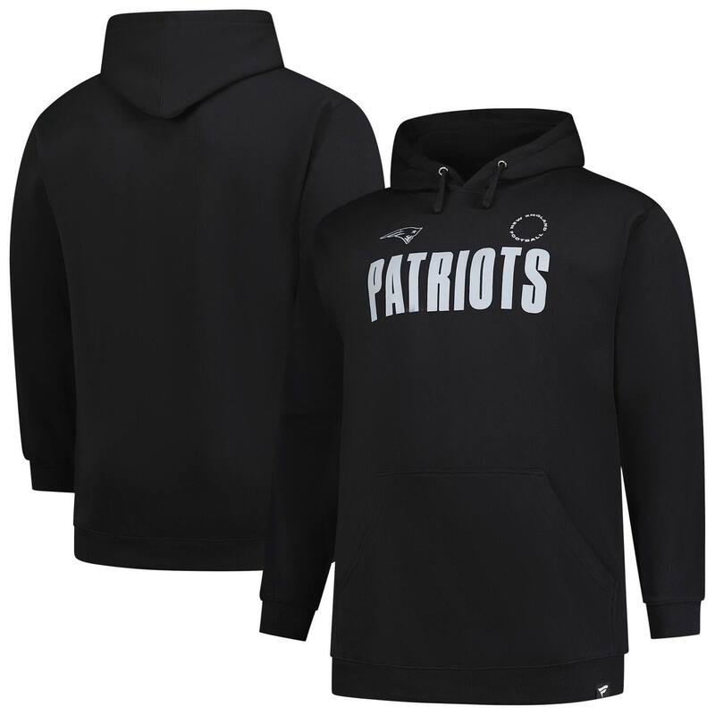 ファナティクス レディース トップス プルオーバー トール パーカー Men\u0027s Fanatics Black New England Patriots Big \u0026 Tall Chip Shot Hoodie Pat Black 黒いこと