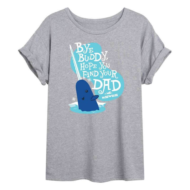 アニメキャラクター レディース トップス Tシャツ グラフィック Licensed Character Juniors' Elf Bye Buddy Graphic Tee Heather Gray グレー