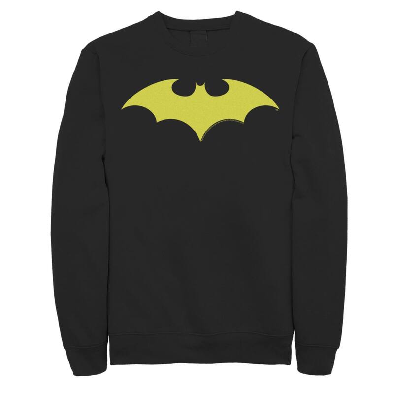 アニメ文字記号 レディース トップス プルオーバー 汗水 ロゴタイプ Licensed Character Men\u0027s DComics Batman Modern Chest Logo Sweatshirt Black 黒いこと