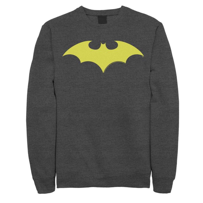 アニメ文字記号 レディース トップス プルオーバー 汗水 ロゴタイプ Licensed Character Men\u0027s DComics Batman Modern Chest Logo Sweatshirt Charcoal Heather 濃灰色