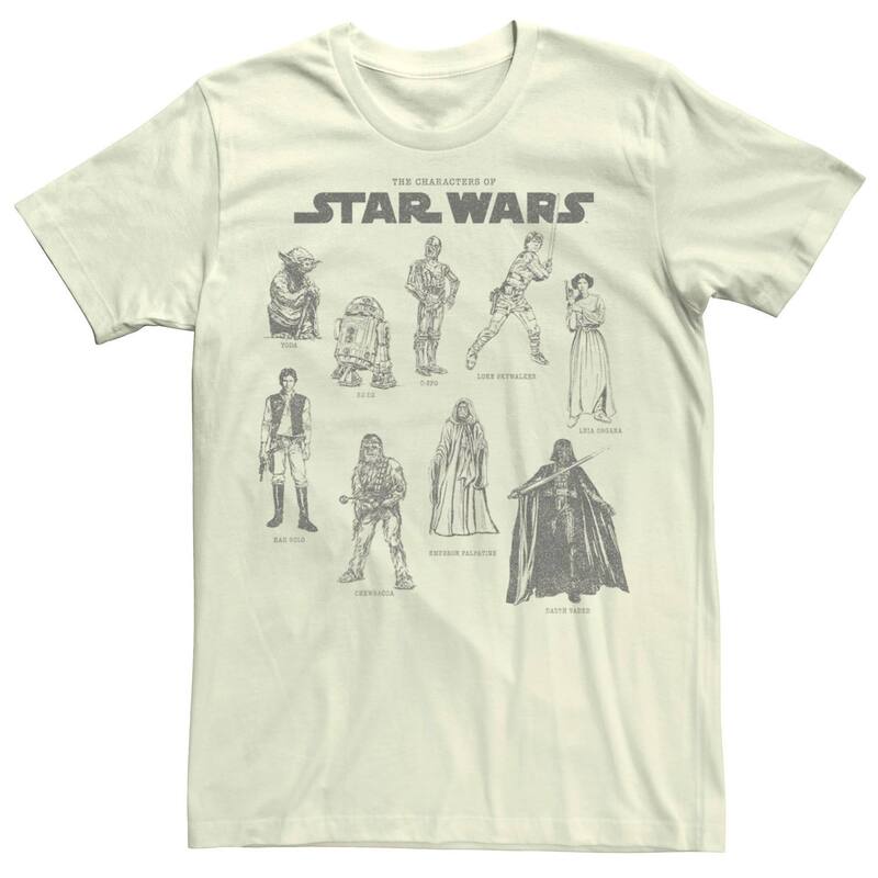 スター ウォーズ レディース トップス Tシャツ Men'star Wars Character Chartee Natural