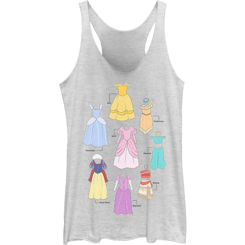 ディズニー レディース トップス Tシャツ Juniors' Disney's Tank Top White Heather ホワイト