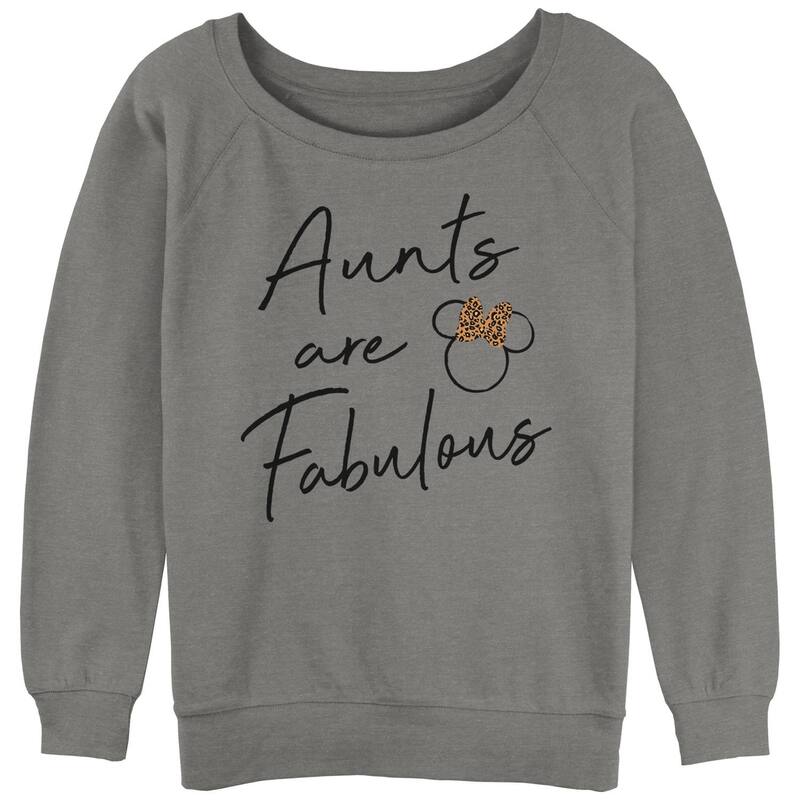 ディズニー レディース トップス Tシャツ スウェット Disney's Mickey Mouse Juniors' Aunts Are Fabulous Oversized Sweatshirt Gray Heather グレー