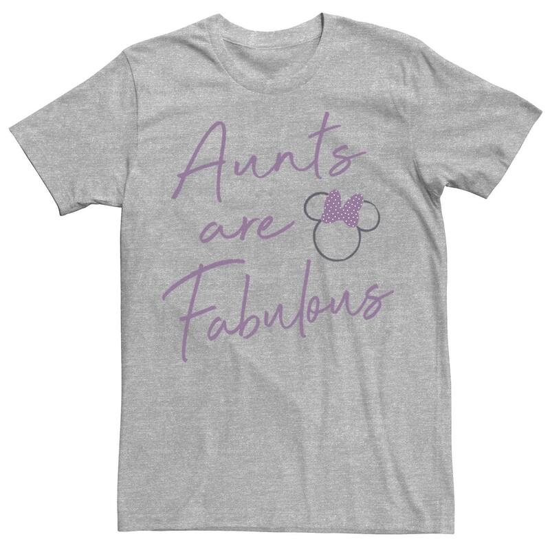 ディズニー レディース トップス Tシャツ ドット柄 ドット グラフィック Disney's Minnie Mouse Juniors' Polka Dot Bow Aunts Are Fabulous Boyfriend Graphic Tee Athletic Heather ヘザー